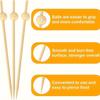 Exquisite 4.7 Inch 100-Count Natural Wooden Cocktail Picks for Drinks, Appetizers, Party Snacks - Perfect for Fruit, Vegetables, and Charcuterie