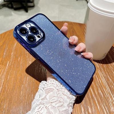 Роскошный квадратный блестящий силиконовый чехол с покрытием для iPhone 16 15 14 13 12 11 Pro Max X XR XS 7 8 Plus SE 2 2022 Мягкий чехол с пайетками Fashion SE 2020