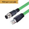 Промышленный сетевой кабель Gigabit Cat6 M12 4-контактный тип A/D X-тип на RJ45, двойное экранирование