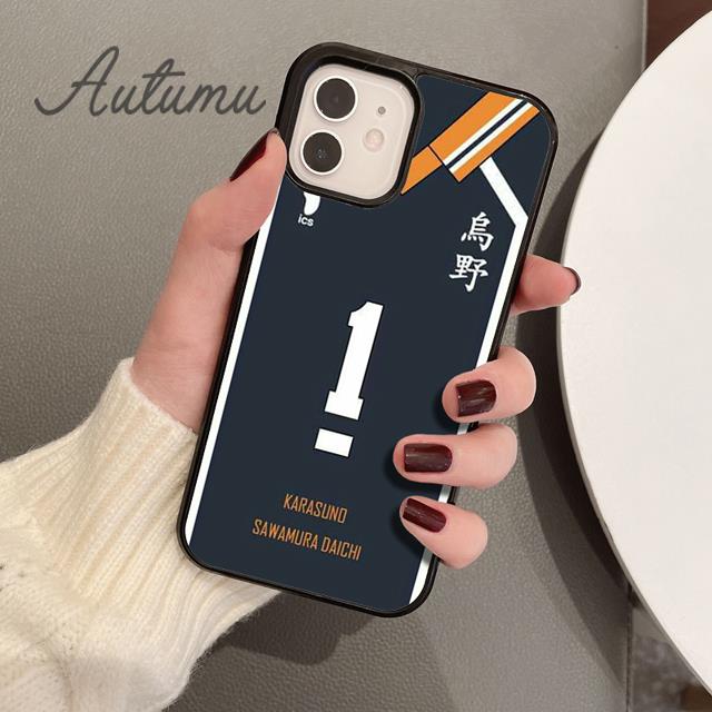 Хайкюу!!Чехол для телефона Karasuno Team Uniform для iPhone 11 12 13 14 Pro Max mini XR XS SE 2020 7 8 Plus Samsung S21 S22 shell