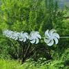 1 Set Reflective Pinwheels with 10m String Outdoor Bird Deterrent Wind Spinner 8 Pinwheels Sparkly Garden Bird Scare Device for Yard Orchard
