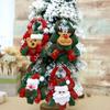 6 Pieces Non-woven Decoration Pendant 12x16CM Cartoon Santa Claus Snowman Pendant Christmas Ornaments Christmas Tree Pendant