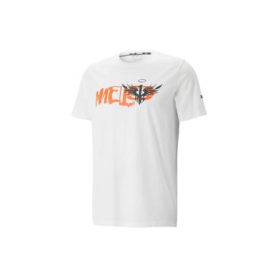 Футболка с логотипом и буквенным принтом LaMelo Ball Basketball Sports Casual с коротким рукавом для мужчин, белая 621714-01