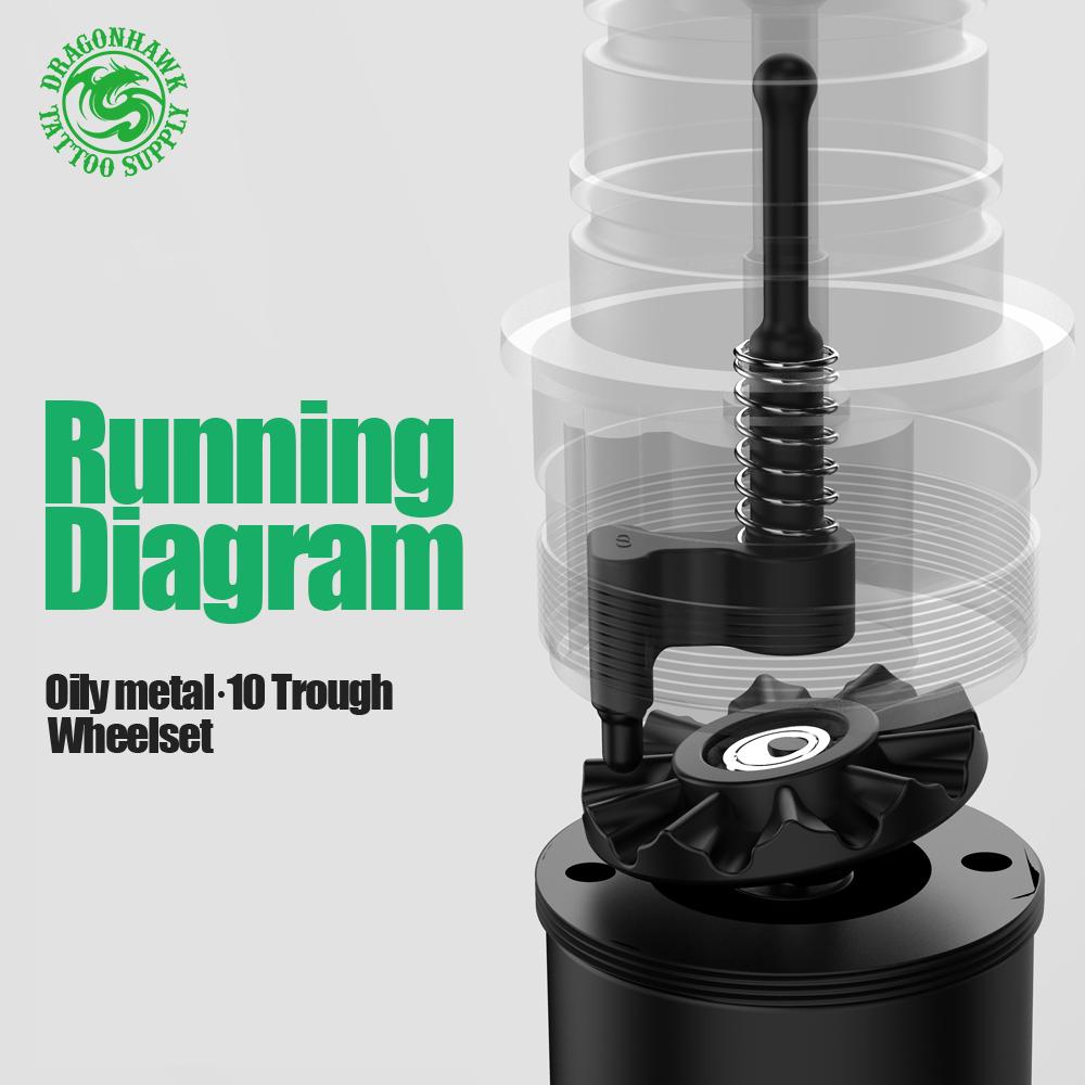 Dragonhawk Мачта, ручка, роторная тату-машина, космический алюминий для лайнера, шейдер, тату-пистолет, мотор, тату-машины