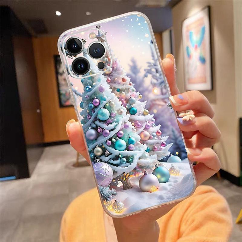Рождественский Арт Чехол для телефона Для iphone 17 Pro Max 17 Air 16 15 14 13 Pro Max 15 16 Pro 15Plus Рождественский Арт
