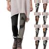 Женские повседневные модные уличные брюки для йоги с принтом на Хэллоуин, облегающие эластичные укороченные брюки
