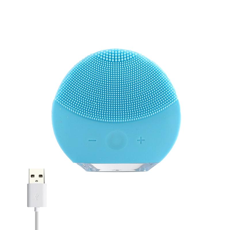 Электрическая щетка для очищения лица, массажер, водонепроницаемая силиконовая щетка для массажа лица, очиститель глубоких пор, щетка для очищения лица, женский инструмент для ухода за кожей