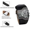 Sports Watch Leather Belt Leather Band Japanese Quartz Dual Time Waterproof Fashion Wristwatch Watch Accessories Men's Men's