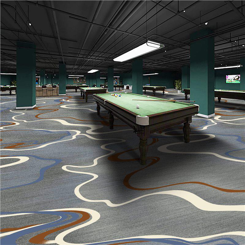 Luxury Fireproof Nylon Billiard Hall Carpet for Hotels - Large Area Print Mat