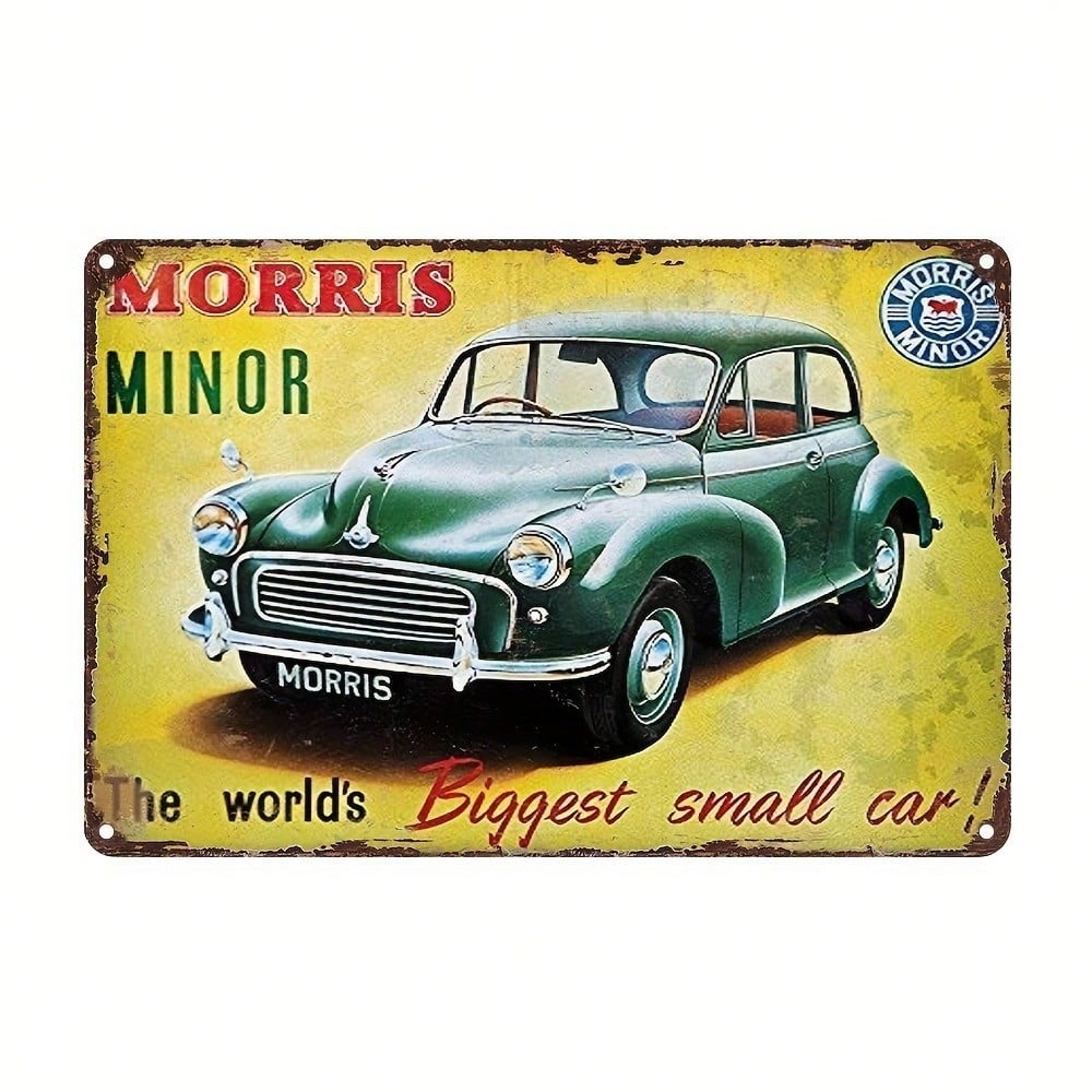 Винтажная металлическая жестяная табличка Morris Mini Ретро Автомобиль Настенное Искусство Гараж Бар Декор Деревенская Мужская Берлога Дом
