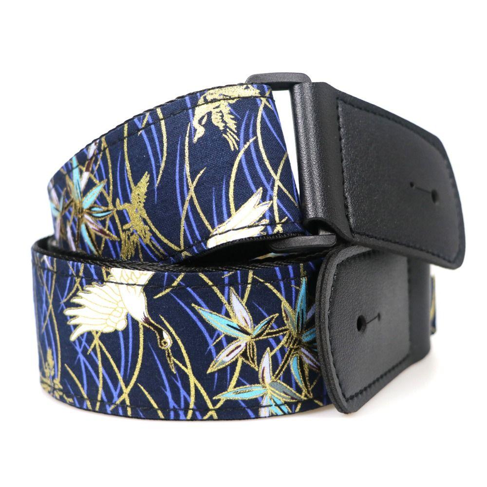 Vintage Guitar Strap Embroidered Print Guitar Shoulder Belt Bass Belts Electric Guitar Belts Bass