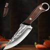 High Carbon Steel Meat Cleaver Butcher Boning Knife Handmade Forged Kitchen Household Fruit Vegetables Utility Knife