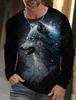 Popular Animal Wolf Series T-shirt 3D Printed Men Streetwear Top Clothing Casual Long Sleeve O-Neck Tees