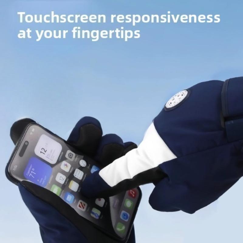 Зимние теплые хлопковые перчатки с толстым вельветом для катания на лыжах, защиты от холода, для велоспорта на открытом воздухе, ветрозащитные, морозостойкие перчатки для пар