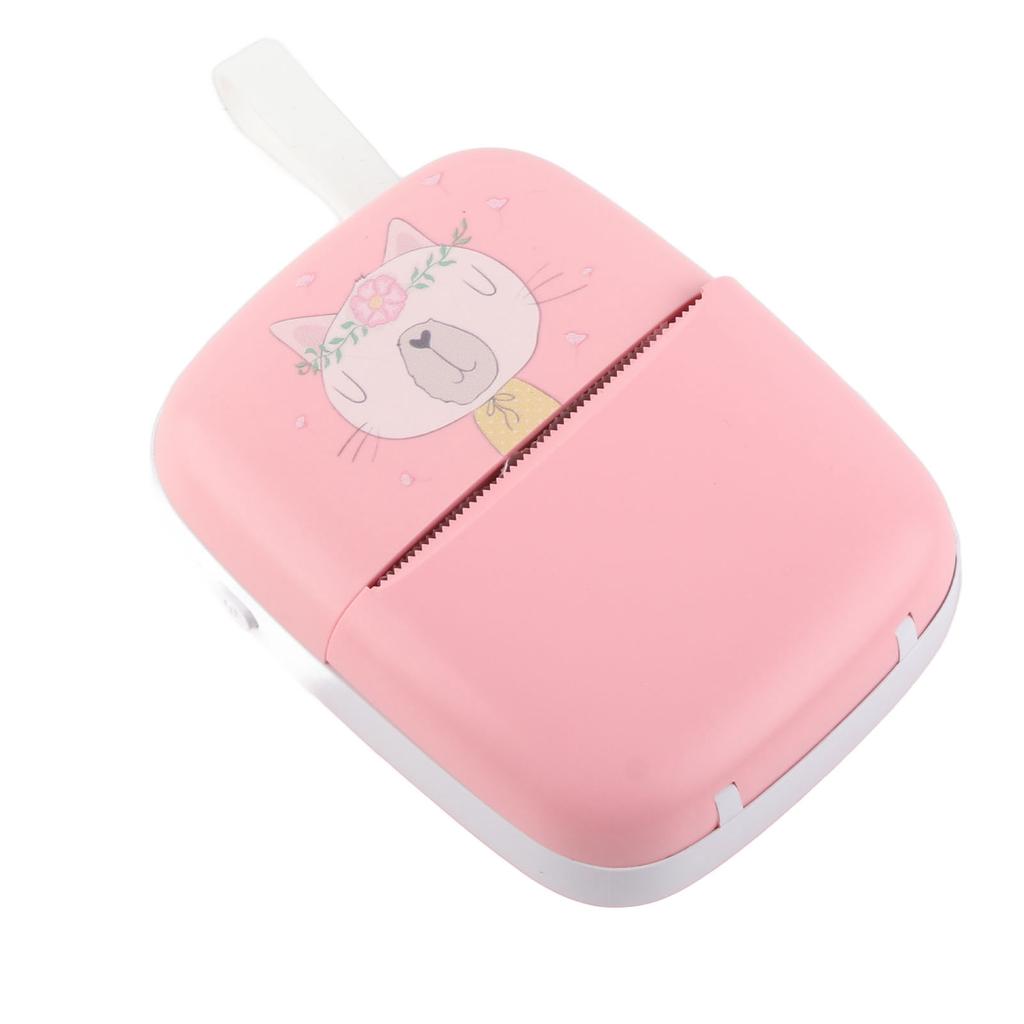 Карманный термопринтер HD Мини Многофункциональный Bluetooth Принтер для телефона для студентов Розовый