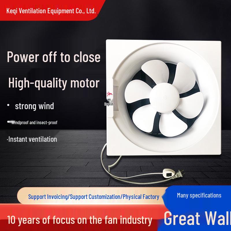 Silent High Suction Kitchen Range Hood & Bathroom Louver Exhaust Fan