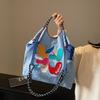 New Ladies Tote Bag Lazy Ins Wind Japanese Embroidery Fashion Joker Large-capacity Durable Shoulder Bag Commuter Messenger Bag.