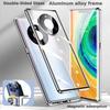 Чехол для Huawei Mate 30 40 60 70 80 Pro с двусторонним закаленным стеклом и металлической рамкой, бамперы для телефона, чехол с защитой всей камеры