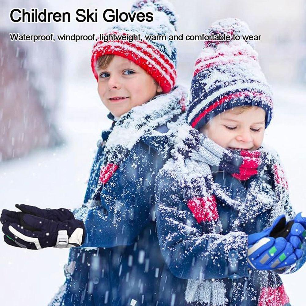 Waterproof Children Ski Gloves Windproof Winter Warm Cute Kid Gloves  Snow Snowboard