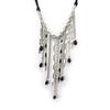 Les Trésors De Lily [L4259] - Black Silver 'Kilimanjaro' Necklace