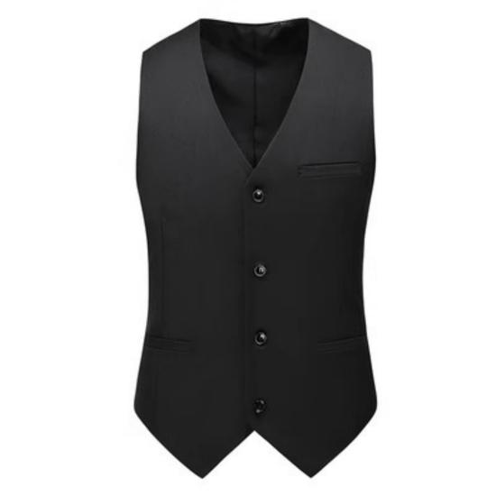 Luxury Men Wedding Suit Vests New Fashion Male Slim Solid Color Business Office Large Size Formal Suit Vest Men Gentleman