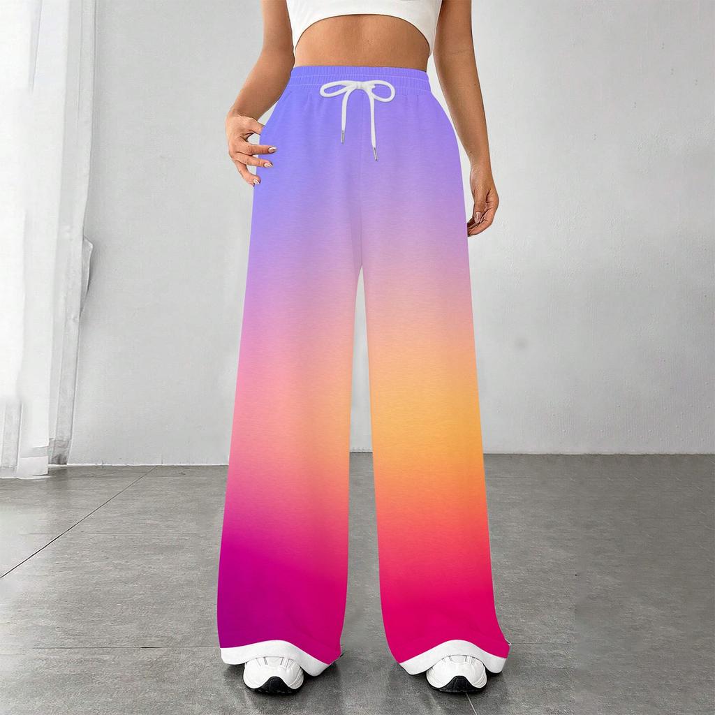 Женские модные свободные повседневные спортивные брюки с завязками на талии, повседневные брюки