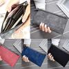 Long PU Leather Women Girl Purse Wallet Mobile Thin Zip Handbag with Card Holders