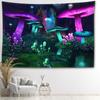 Green Purple Forest Mushroom Tapestry Wall Hanging Bohemian Mystical Witchcraft Living Room Background Cloth Home Decor