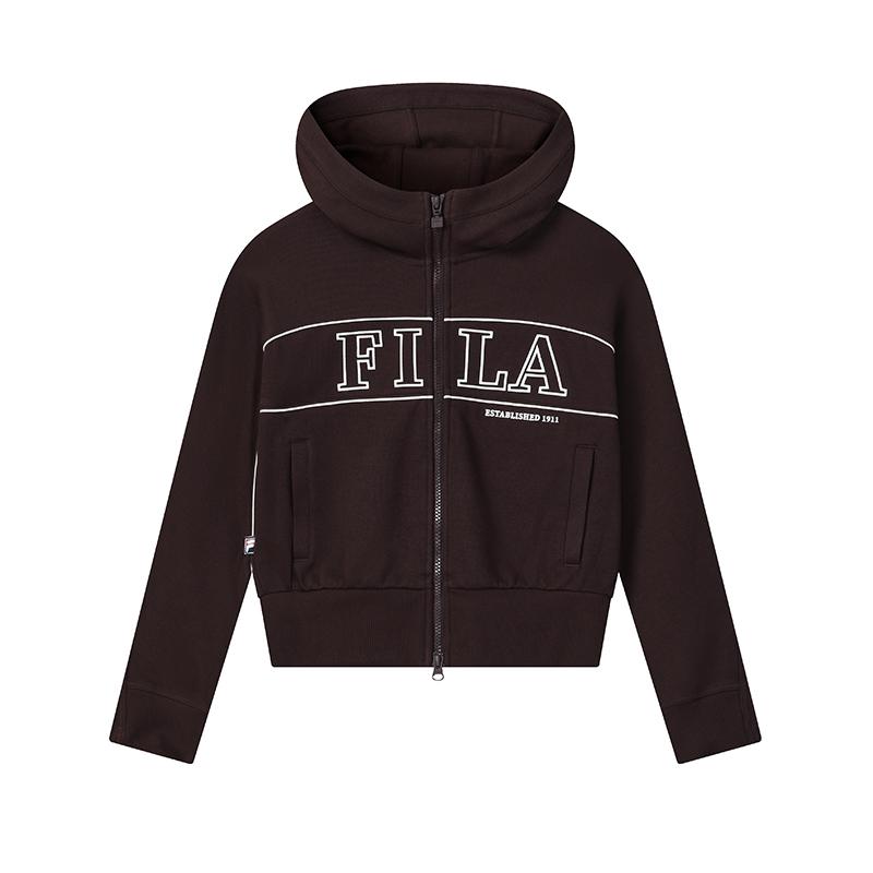 Fila Оригинальная Классическая Минималистичная Личность Модная Ретро Спортивная Повседневная Универсальная Удобная Свободная Вязаная Толстовка с Капюшоном Женские куртки F11W619509FBN