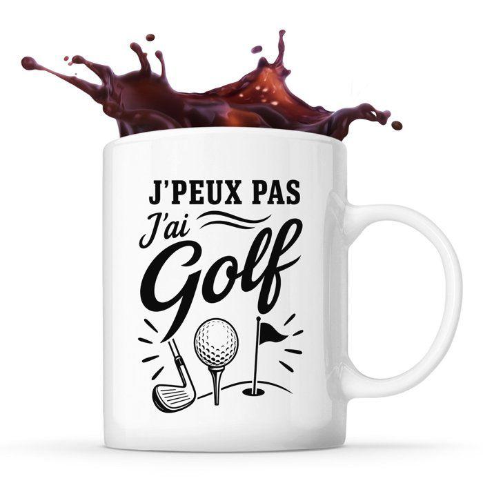 Mug - PLANETEE - J'peux pas j'ai Golf - Céramique 330 ml - Compatible lave-vaisselle - Imprimé en Bretagne
