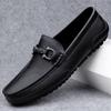Genuine Leather Loafers Men Design Moccasin Fashion Slip On Soft Flat Casual Men Shoes Adult Male Footwear Handmade Boat Shoes