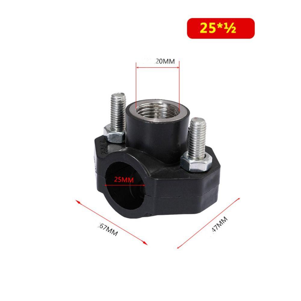 Professional Female Thread PE Water Pipe Connector Leak-Proof Durable Pipe Clamp Repairing Tee Connectors Garden