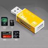 Алюминиевый кард-ридер 4 порта USB 2.0 Micro SD TF M2 MS Pro Duo MMC SDHC Адаптер для карт памяти телефона и камеры с LED-индикатором