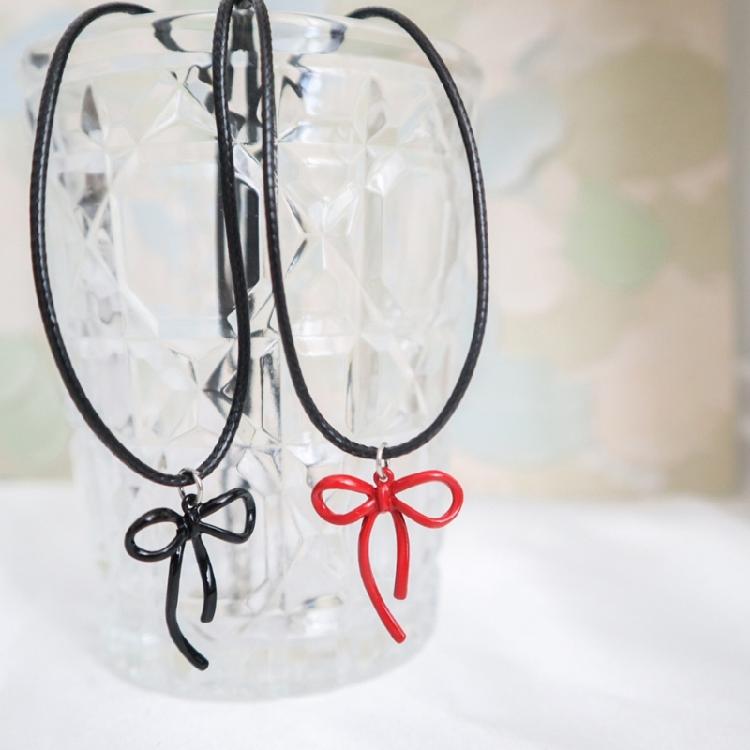 Яркое ожерелье с подвеской в виде банта Женское модное ожерелье с подвеской в виде банта Универсальное украшение для свиданий и свадьбы