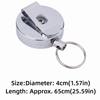 2 Pcs Metal Retractable Pull Chain 65cm Pull Chain Reel Retractable Badge Holder  Education Sector
