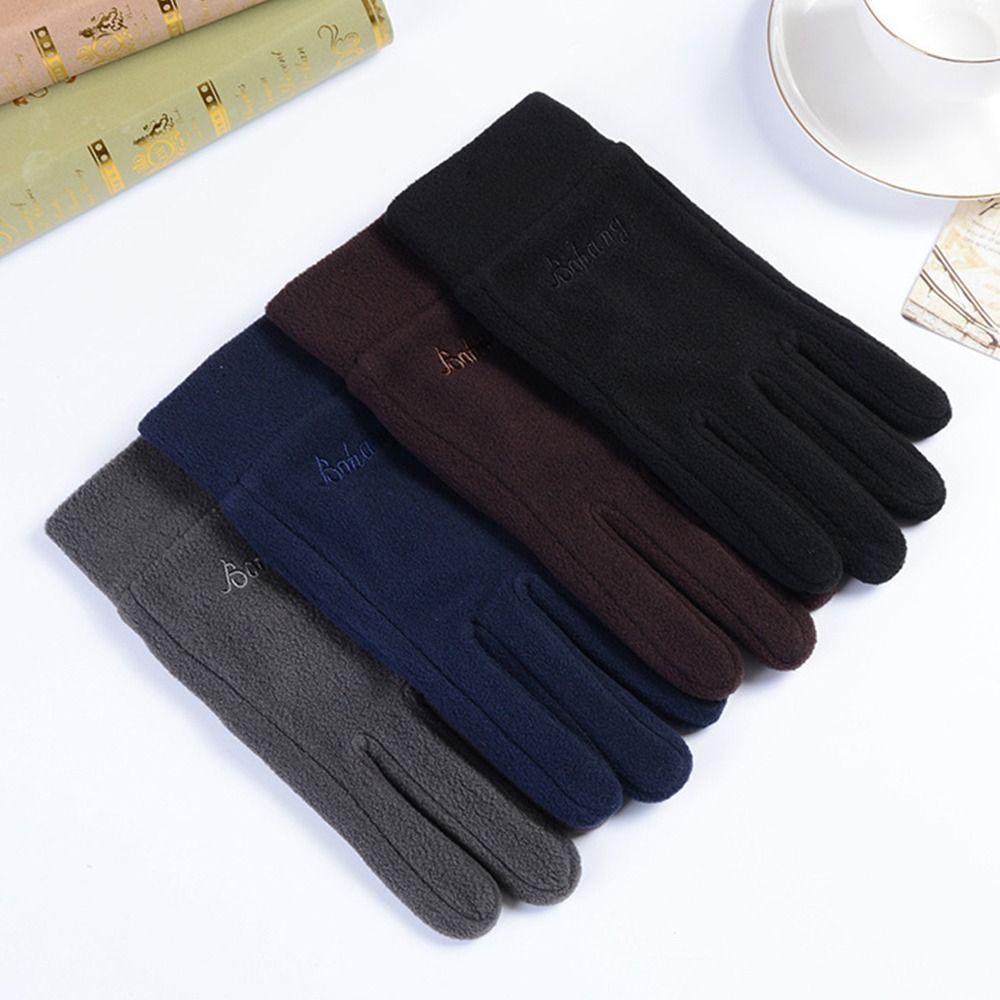 Driving Gloves Outdoor Sport Fleece Furry Warm Mitts Full Finger Mittens Women Gloves Thick Plush