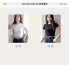 Small high neck pure cotton design new spring and summer crop exposed short style slim fit bottom top JS