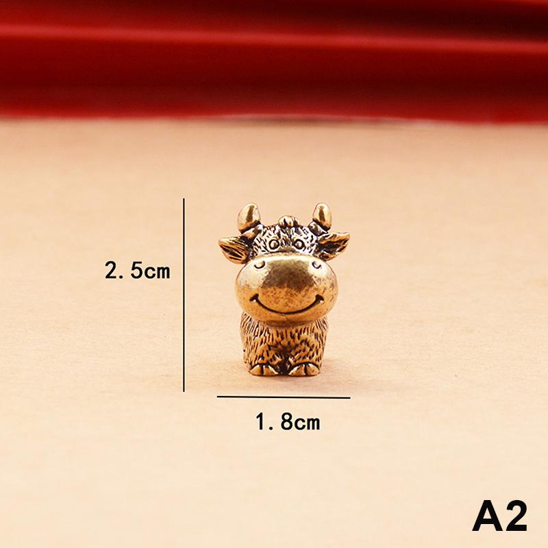 Brass Zodiac Figurines Zodiac Horse Desk Ornament Animals Statue Collectible Car Interior Desk & Home Decor Perfect Gift