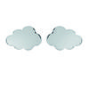 [M7244] - Silver 'Nuage' Silver Earrings (rhodium-plated) - 8x5 Mm