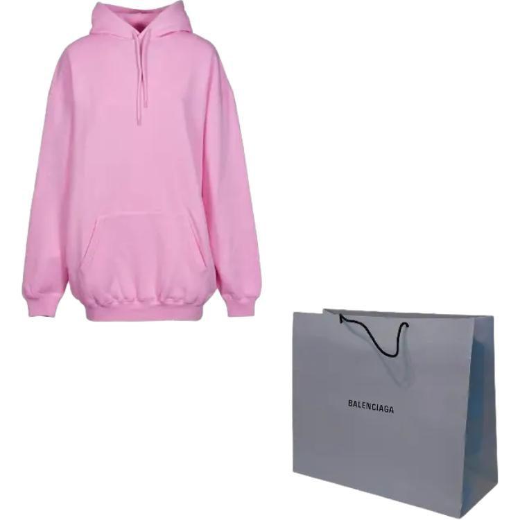 Balenciaga Худи Political Campaign, средний крой 'Bubble Gum/White' 578135TJVA85700