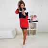 Womens Ladies Sweater Jumper Long Dresses Skirt Winter Long Sleeve Striped Tops