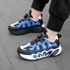 Boys Sports Shoes 2025 Spring and Autumn New Middle-aged and Older Boys Button Shoes Children's Mesh Breathable Running Shoes