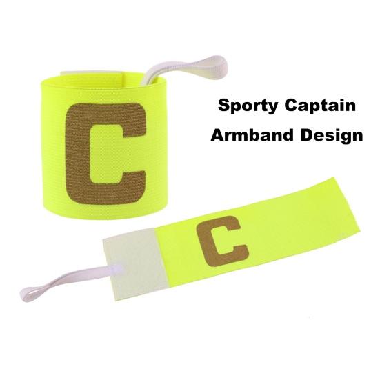 Soccer Captain Armband Nylon Elastic Adjustable Basketball Captain Armband Outdoor Football Player Band