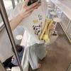 Женская ретро-футболка с коротким рукавом из японского хлопка - Корейский стиль, забавный принт, свободный крой, модный летний топ для студенток