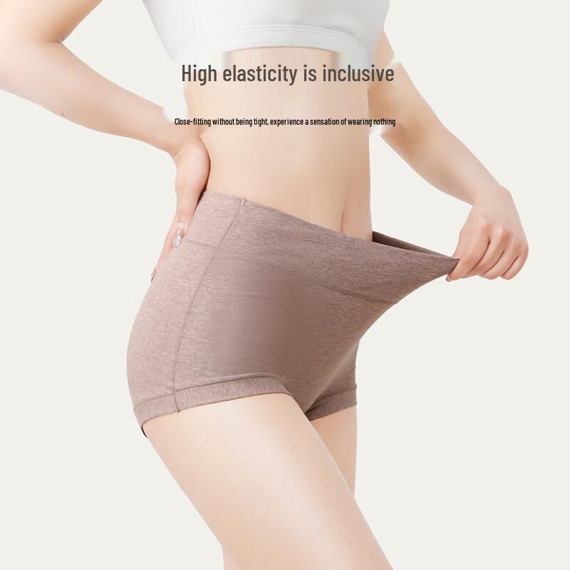 YOUNGYELL Женские трусы-боксеры с высокой посадкой, из чистого хлопка, антибактериальные, 3 штуки