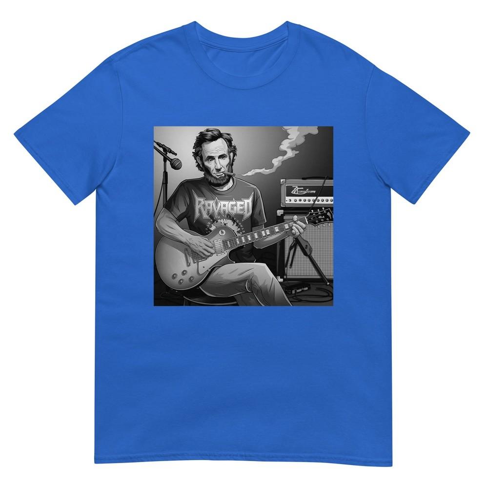 President Abraham Lincoln Playing Guitar Abe Lincoln Vintage TShirt