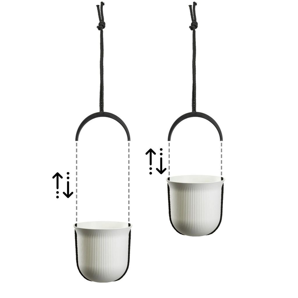 Donica Wisząca Aera Hang Recykling Kremowa 17,9 Cm