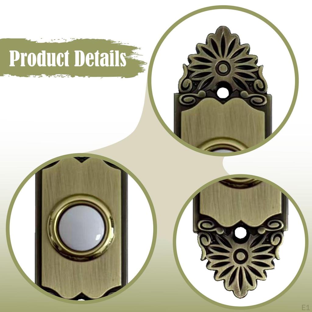 LED Doorbell Push Button Easy Installation Replacement Door Bell Switch Garage Opener