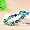 Натуральный китайский зеленый нефритовый травяной агат бусины браслет ювелирные изделия океан мужчины женщины аксессуары подарок