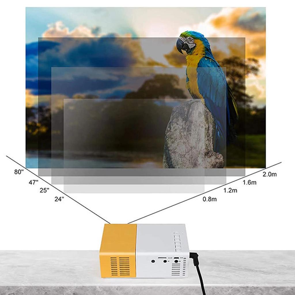 Mini Portable LED Outdoor Mini HD 1080P Mobile Projector Children's Projector Ultra-clear Projector, Mini Portable Proj